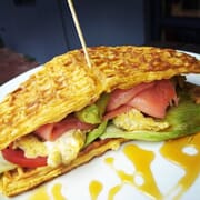 NEW: Salmon, Avocado and Scramble Egg Waffle