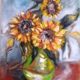 Sunflowers Still Life - Annelene (Lientjie) van der Colff - Xplorio™ Gansbaai