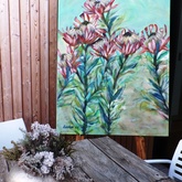 Protea Wall art in the Making - Annelene (Lientjie) van der Colff - Xplorio™ Gansbaai