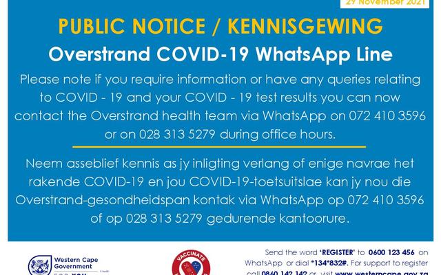 Public_Notice_Overstrand_Whatsapp_Line_1638187754 Public_Notice_Overstrand_Whatsapp_Line_1638187754