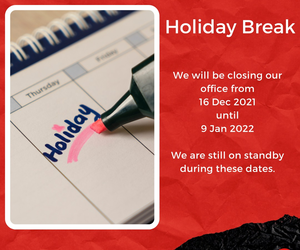 Holiday Break (16 December 2021 - 9 January 2022)