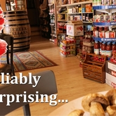 Then you step inside...and it’s crammed full, from floor to ceiling!! That’s Deli shopping, reliably surprising - surprisingly reliable... At the red house on Aberdeen, in Hermanus - Dal-Italia Delicatessen -  Xplorio™ Hermanus