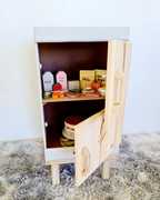 Wooden Fridge + Food Set + Cake Set + Free Hand Mixer with Bowl
