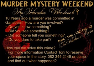 Murder Mystery Weekend: ONLY 14 Days To Go!