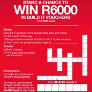 Stand a chance to WIN R6000 in Build it vouchers!
