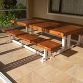 Wooden Table and Bench - Overstrand Kaste - Xplorio™ Kleinmond