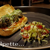 This is Panino Polpette with a little side salad. A deliciously tempting and Italian Deli style light lunch. You can take one away or you can enjoy it here with a glass of wine. Dal-Italia, creating an exclusive shopping and dining experience in Hermanus - Dal-Italia Delicatessen - Xplorio™ Hermanus