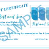 Gift Certificate - Rest and Sea - Xplorio™ Gansbaai