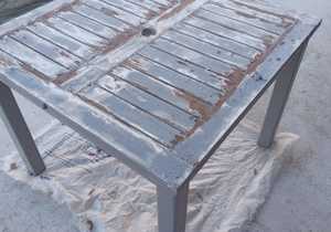 Wooden Table and Chairs: Before and After