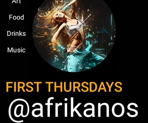 First Thursdays at Afrikanos: Art, Food, Drinks and Music!