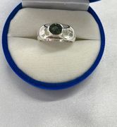 Oval Peacock Sapphire Ring