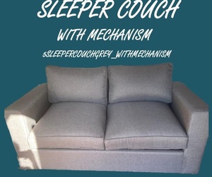 Grey Fabric: Sleeper Couch with Mechanism