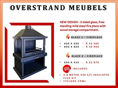 New Design: 3-Sided Glass Steel Fireplace