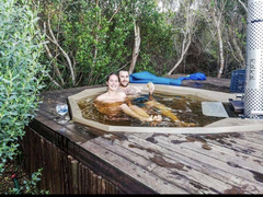 Wood-Fired Hot Tub at Witkrans Cone Bush Cottage