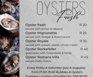 Oyster Bar - Fresh Oysters Daily