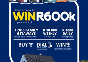 WIN your share of R600K in cash and prizes!