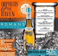 10 September 2022: Orpheus and The Raven Wine Pairing
