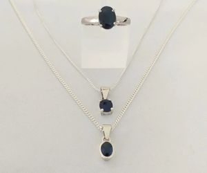 Sapphire Necklaces, Rings and Earrings