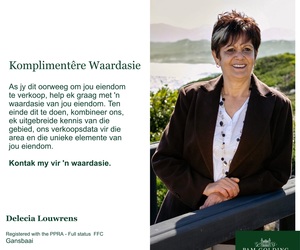 Komplimentêre Waardasie / Complimentary Valuation by Delecia Louwrens