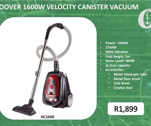 New: HOOVER 1600W Velocity Canister Vacuum