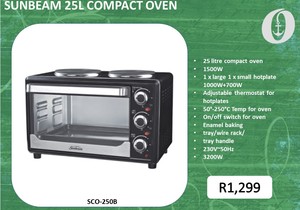 New: Sunbeam 25L Compact Oven
