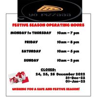 Times - Yo Pizzaaa - Xplorio™ Gansbaai