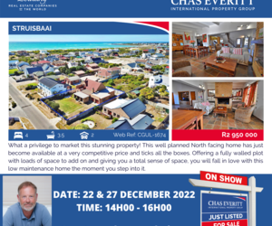 Show House in Struisbaai 22 + 27 December 2022 (R2,950,000)