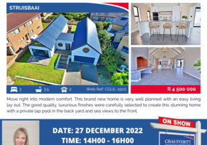 Show House in Struisbaai 27 December 2022 (R4,500,00)