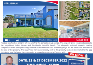 Show House in Struisbaai 23 + 27 December 2022 (R4,950,000)