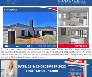 Show House in Struisbaai 23 + 29 December 2022 (R3,750,000)