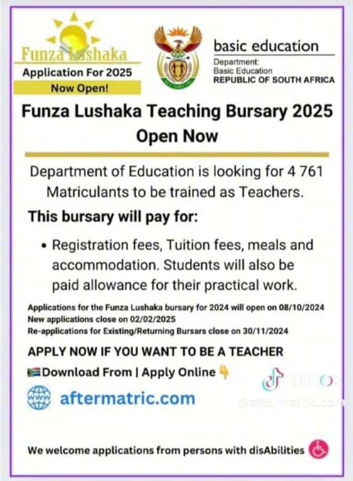 Funza Lushaka Teaching Bursary 2025 Apply Now! De Heide Primary